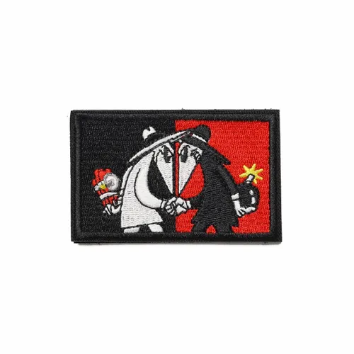 Black and Red White Hat vs Black Hat Patch - Imprint Now