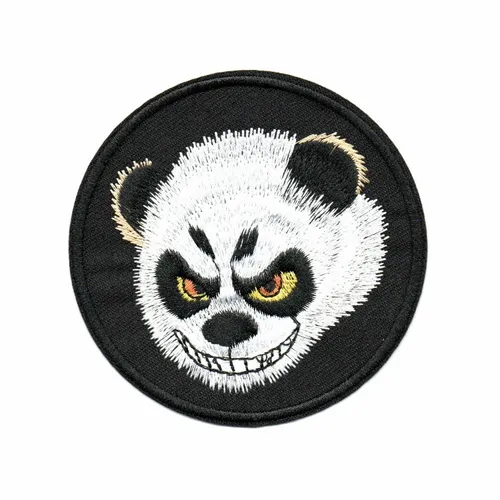 Black Angry Panda Patch - Imprint Now
