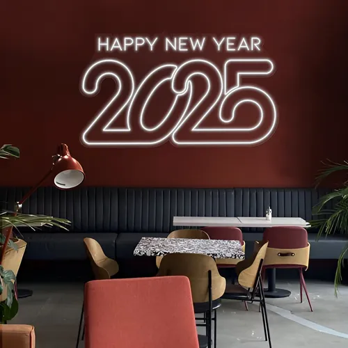 Frosty Happy New Year 2024 Neon Sign - Imprint Now