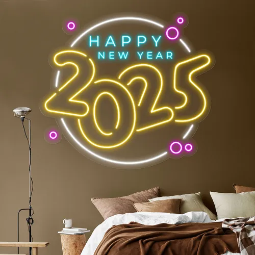 Colorful New Year Neon Sign - Imprint Now