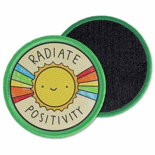 Round Radiate Positivity Velcro Patch - Imprint Now
