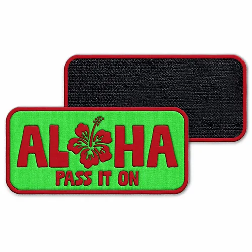 Rectangle Aloha Velcro Patch - Imprint Now