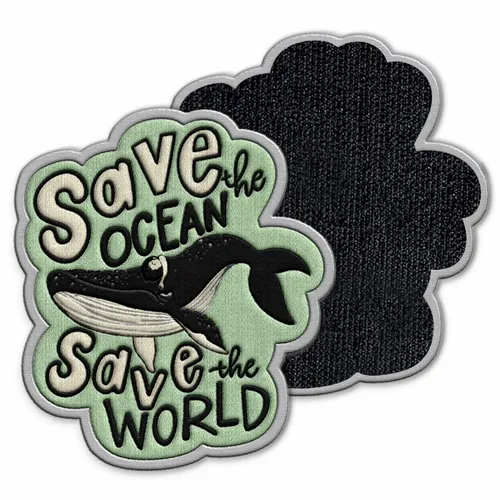 Save the Ocean Velcro Patch - Imprint Now