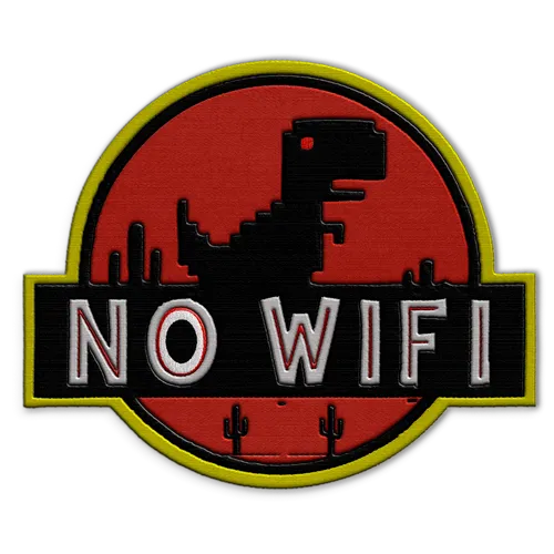 No Wifi Dino Hat Patch - Imprint Now