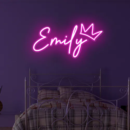 Emily Crown Neon Sign - Imprint Now