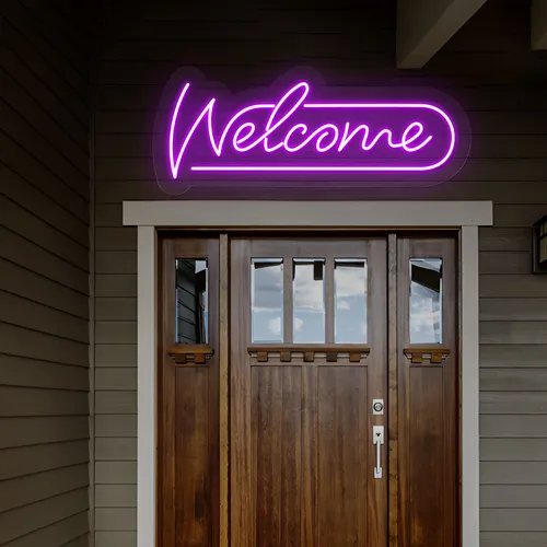 Stylish Welcome Neon Sign - Imprint Now