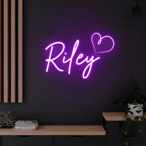 Riley Heart Neon Sign - Imprint Now