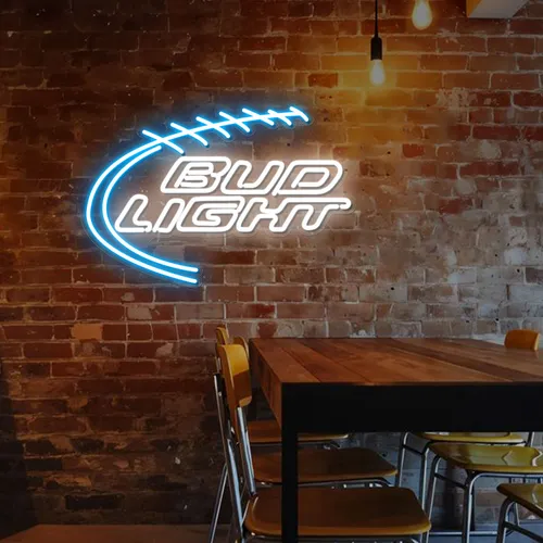 Football Bud Light Neon Sign - Imprint Now