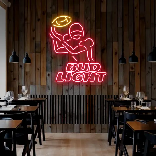 Team Football Bud Light Neon Sign - Imprint Now