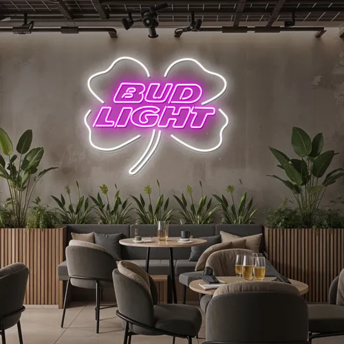 Lucky Clover Bud Light Neon Sign - Imprint Now