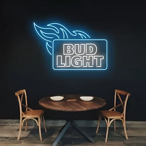 Fiery Bud Light Neon Sign - Imprint Now