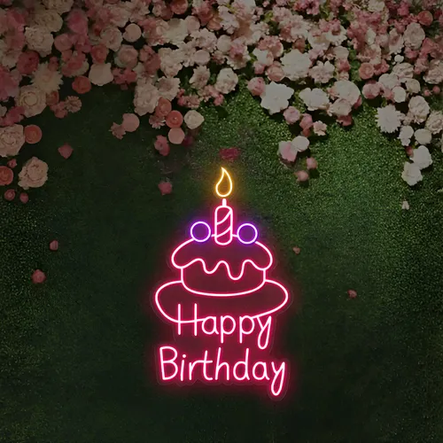 Happy Birthday Wishes Neon Sign - Imprint Now