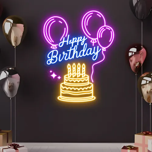Happy Birthday Bash Neon Sign - Imprint Now