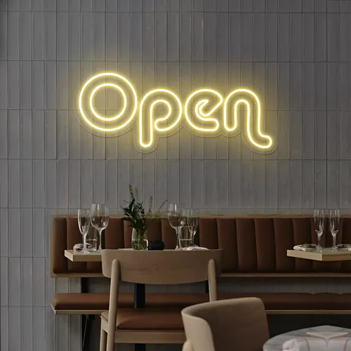 Bright Open Neon Sign - Imprint Now