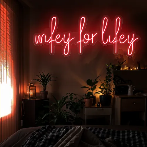 Wifey for Lifey Neon Sign - Imprint Now