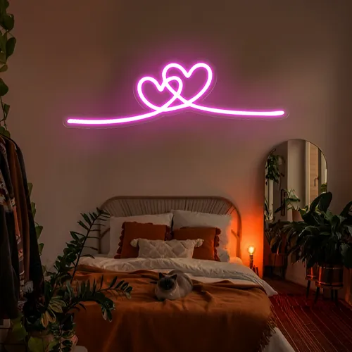 Infinity Heart Pink Neon Sign - Imprint Now