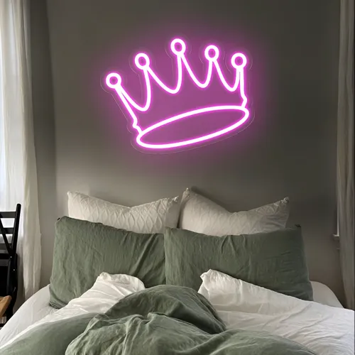 Majestic Pink Crown Neon Sign - Imprint Now