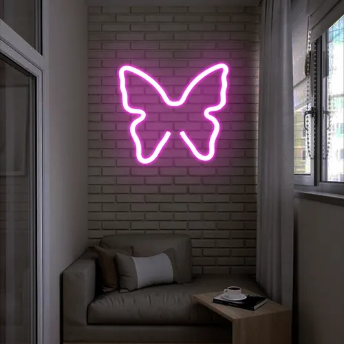 Flutter Pink Neon Sign - Imprint Now