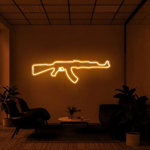 Cool Rifle Neon Sign - Imprint Now