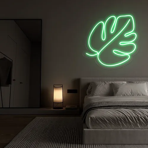 Tropical Monstera Leaf Neon Sign - Imprint Now