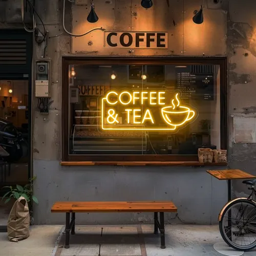 Coffee Tea Window Neon Sign - Imprint Now