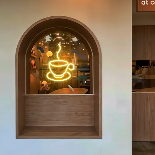 Coffee Cup Window Neon Sign - Imprint Now