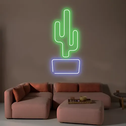Cactus Vertical Neon Sign - Imprint Now