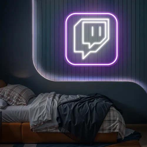 Twitch Logo Bedroom Neon Sign - Imprint Now