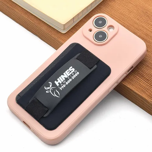 Leather Phone Wallet with Hand Grip - Imprint Now
