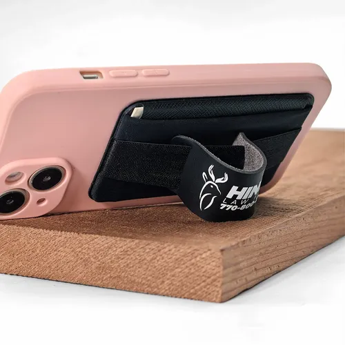 Leather Phone Wallet with Hand Grip - Imprint Now