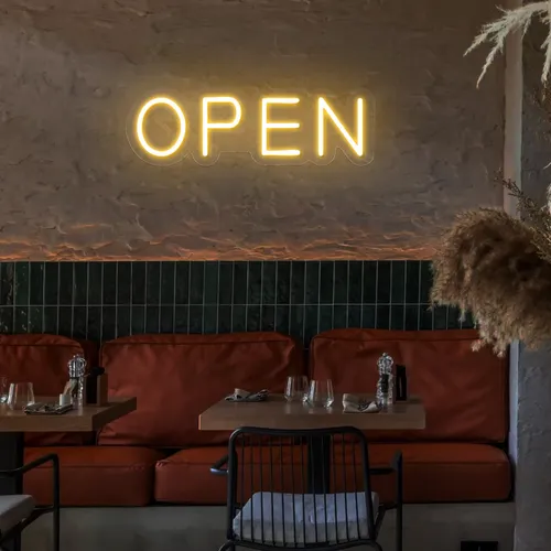 Open Block Neon Sign - Imprint Now