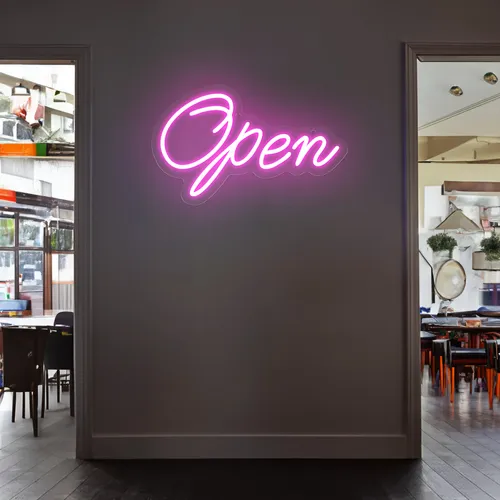 Open Script Neon Sign - Imprint Now