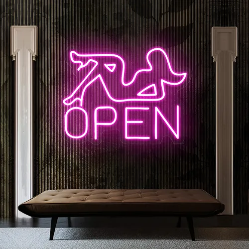 Open With Pin-Up Neon Sign - Imprint Now