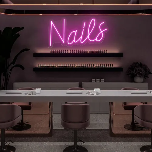 Nails Script Neon Sign - Imprint Now