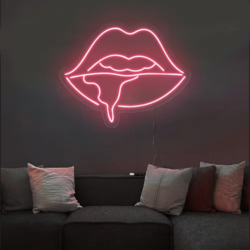Dripping Lips Neon Sign - Imprint Now