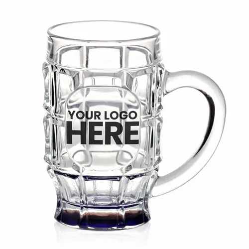 17.75 oz. Dimpled Glass Beer Mugs