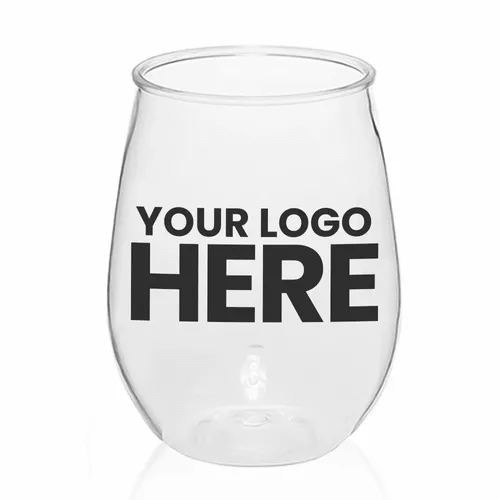 10 oz. Stemless Plastic Wine Glasses