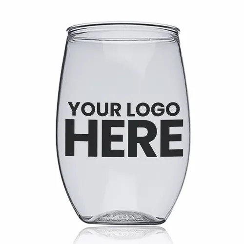 16 oz. Plastic Stemless Wine Glasses 