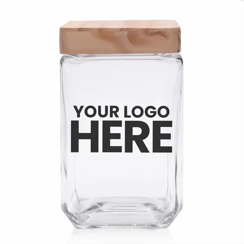 54 oz. Glass Candy Jars with Wooden Lid