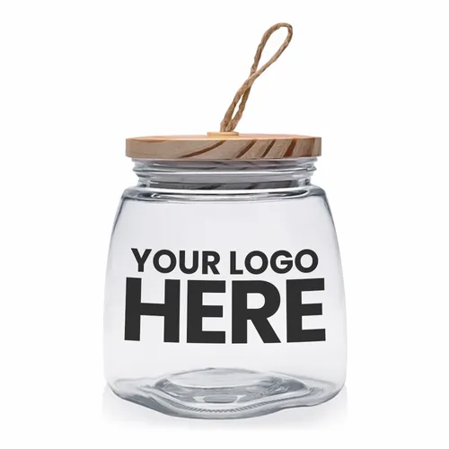 64 oz. Glass Candy Jars with Suction Wooden Lid