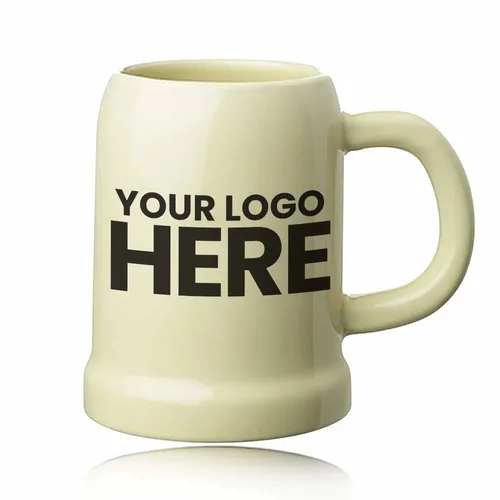 24 oz. Beige Ceramic Beer Mugs