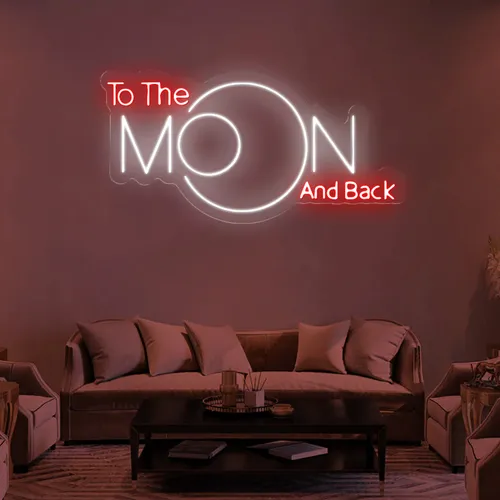 To The Moon and Back Neon Sign - Imprint Now