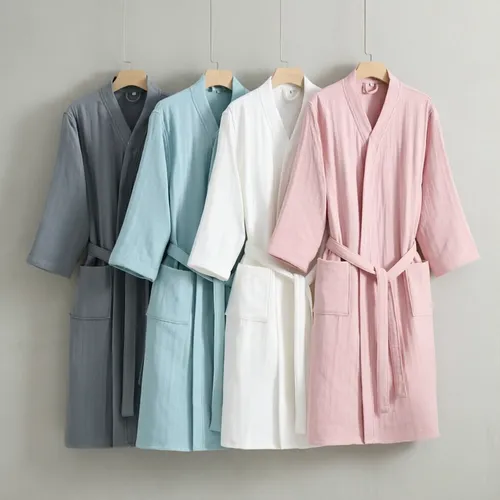 4 Layer Gauze Cotton Bathrobes - Imprint Now