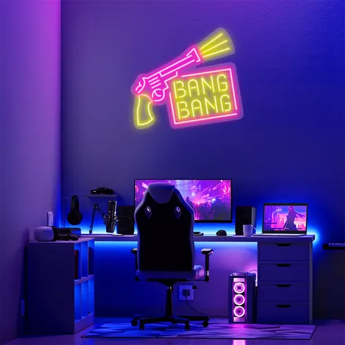 Custom Gun Neon Signs - Imprint Now