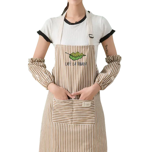 Striped Cotton and Linen Apron - Imprint Now