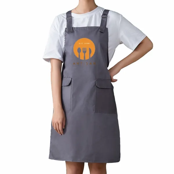 Double Shoulder Strap Pocket Apron - Imprint Now