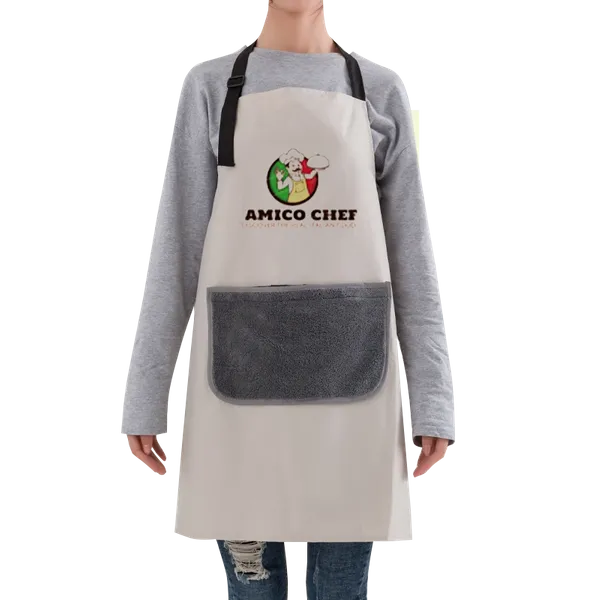 Floral Apron with Hand Wiping Pocket - Imprint Now