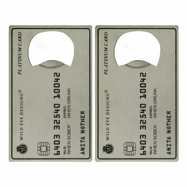 Platinum Card Shaped Bottle Opener - Imprint Now