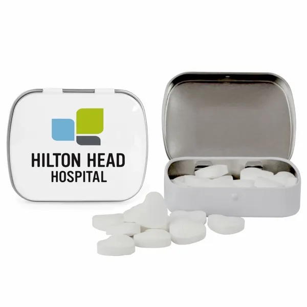Domed Tin with Heart Shaped Mints - Imprint Now
