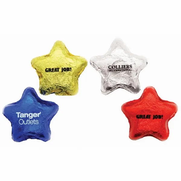 Imprinted Chocolate Foiled Stars - Imprint Now